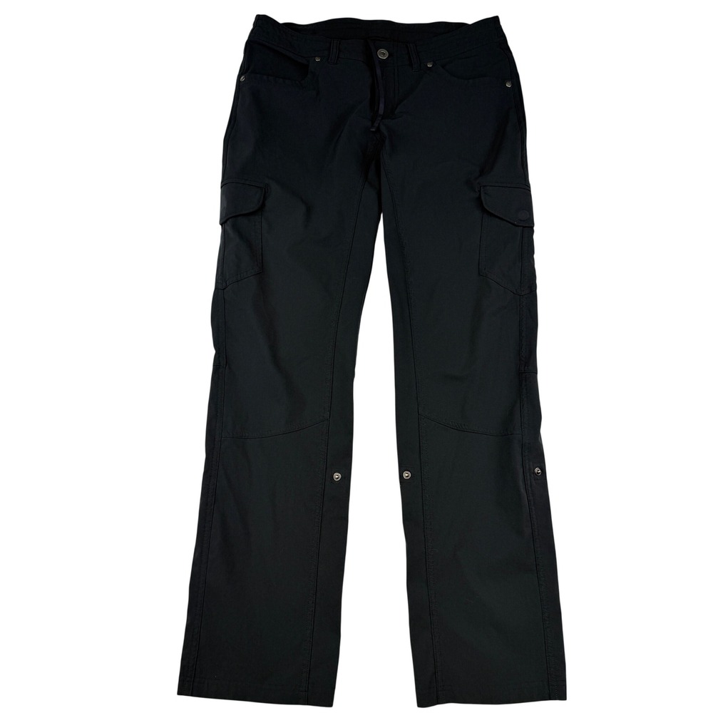 KUHL Splash Cargo Pants Women 6x30 Short Black Hiking Outdoor Roll-Up Leg 6326